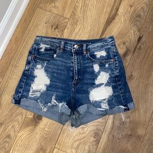 American eagle distressed mom shorts